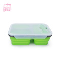 Silikonfaltfaltiger 3 Fach-Lunchbox